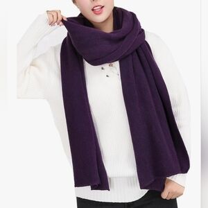 Wander Agio Women's Warm Long Shawl Winter Large Scarf Purple 70" x 10"